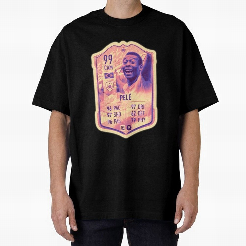 Pele Oversized T-Shirt Celebrate Football Heritage in FIFA World Cup 2026 USA Canada Mexico Made for Messi, Argentina and Brazil Energy, Sports Nostalgia, International Competition, Famous Players and Unforgettable Victories; Created for Match Day