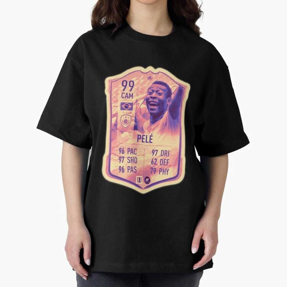 Pele Oversized T-Shirt Celebrate Football Heritage in FIFA World Cup 2026 USA Canada Mexico Made for Messi, Argentina and Brazil Energy, Sports Nostalgia, International Competition, Famous Players and Unforgettable Victories; Created for Match Day