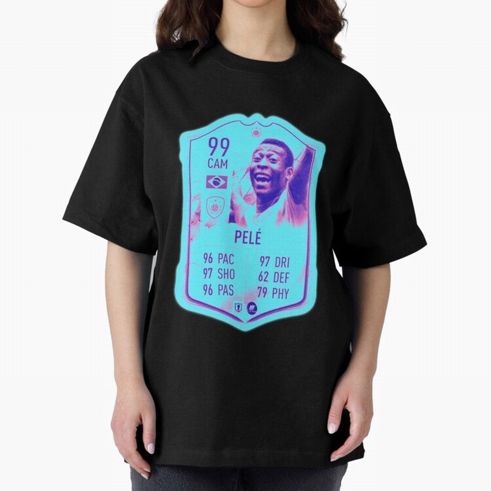 Pele Oversized T-Shirt Carry the Dream of Match Day Hype around FIFA World Cup 2026 Group Stage, Haaland and Mbappe, Spain and Netherlands, Classic Soccer Heritage, Championship Pressure, Fan Loyalty and International Pride; Ideal for Fans Who