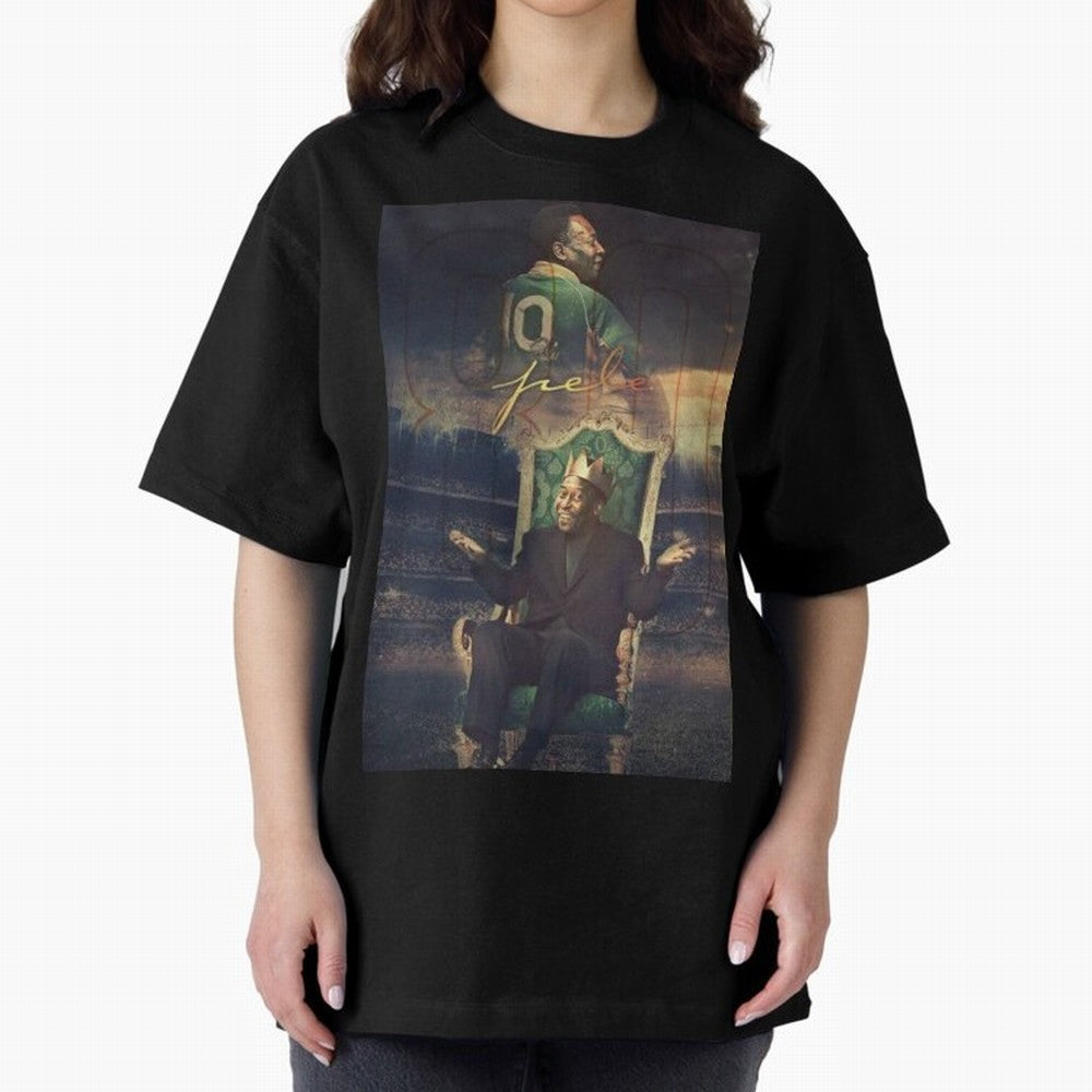 Pel¨¦ Pel¨¦ Pel¨¦ Pele Pele Pele Brazil Brazil Oversized T-Shirt Show Fan Pride Across Match Day Hype around FIFA World Cup 2026 Group Stage, Neymar, Haaland and Cristiano Ronaldo, Brazil, Portugal and Argentina, Champion Mindset, Group Stage Buzz,