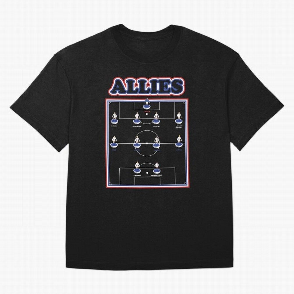 The Allies Team Line Up Oversized T-Shirt Embrace the FIFA World Cup 2026 Group Stage Journey through Haaland Highlights, France Pride, Retro Football Energy, Iconic Rivalries, Trophy Chase Drama and Stadium Atmosphere; Perfect for Fans,