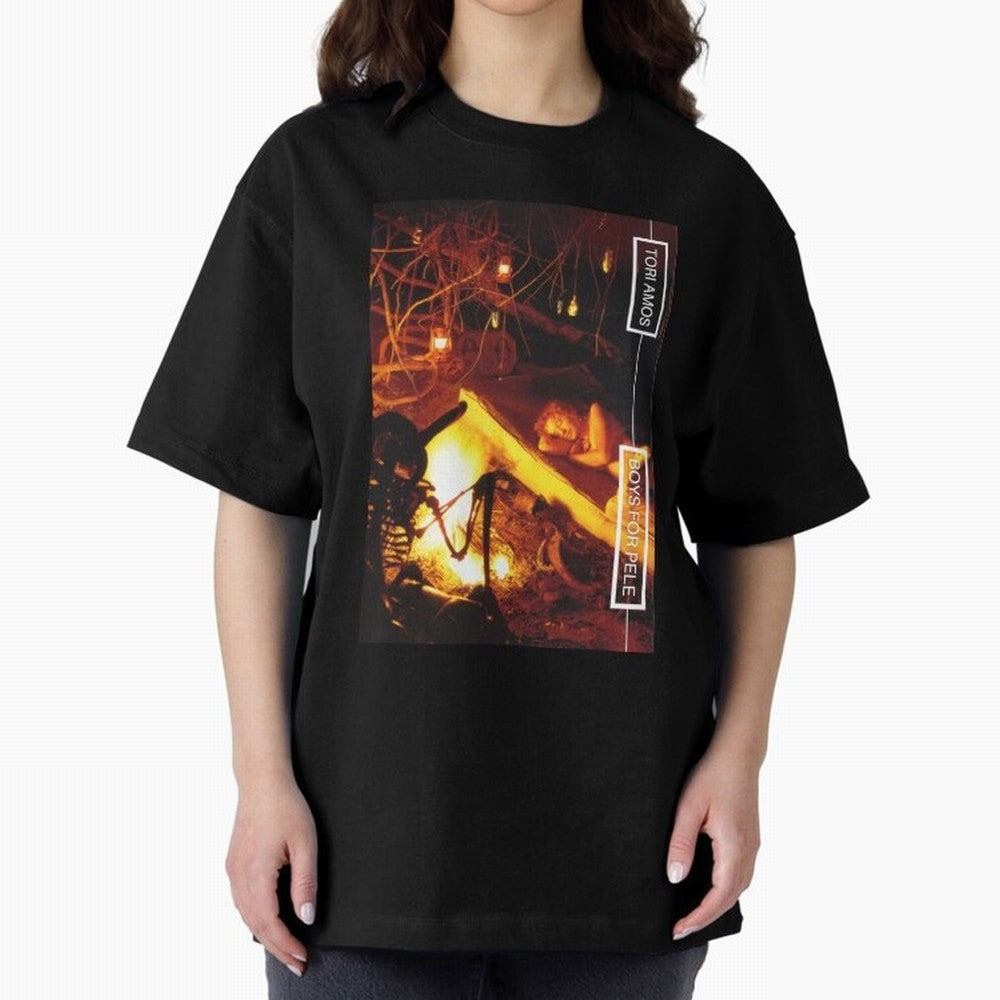 Tori Amos Boys For Pele Promo Alt Cover Album Art Fireside202 Oversized T-Shirt Elevate Match Day Hype around FIFA World Cup 2026 Group Stage, Cristiano Ronaldo, Haaland and CR7, Portugal, Spain and Germany, Football History, Final Match Energy,