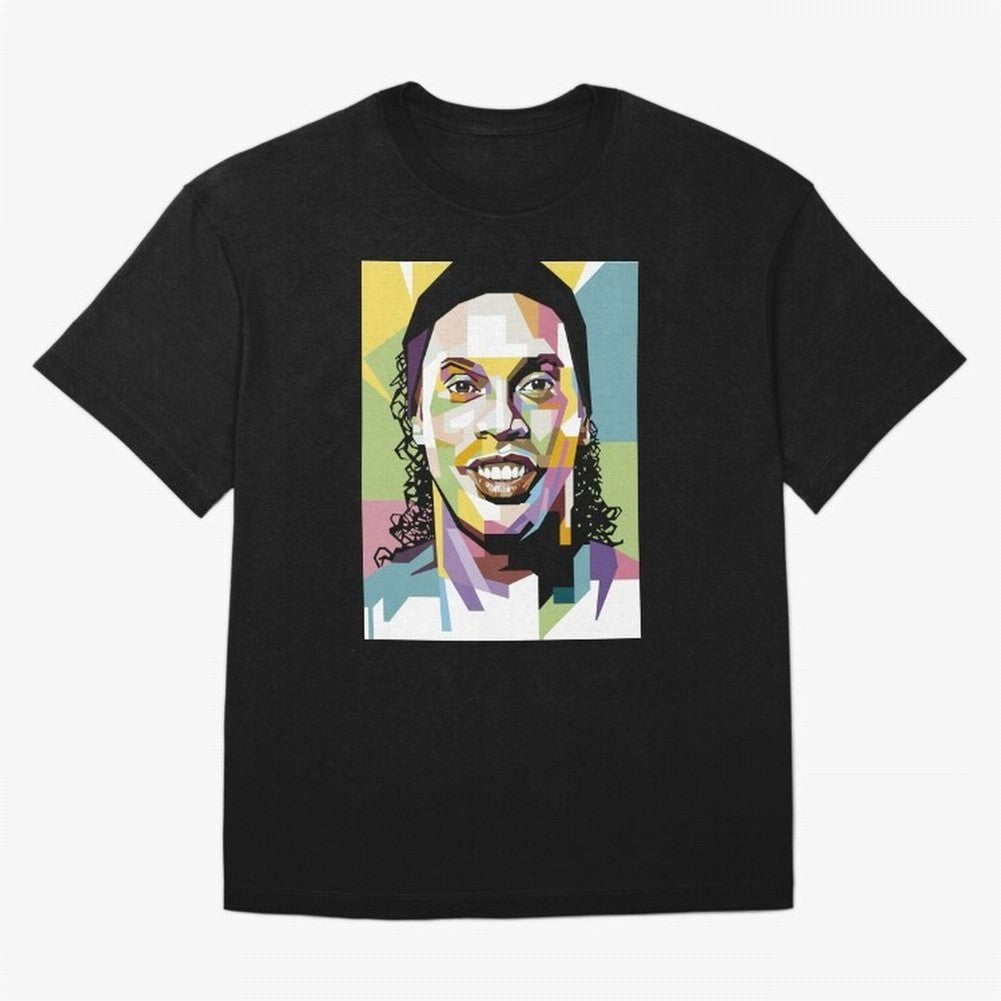 Ronaldinho Pop Art18 Classic T-Shirt Build FIFA World Cup 2026 for Fans of Cristiano Ronaldo and Argentina, Bringing Football Festival Excitement, Trophy Ambitions, Country Rivalries and Star Player Buzz; Ideal for Passionate Fans Who Love Underdog