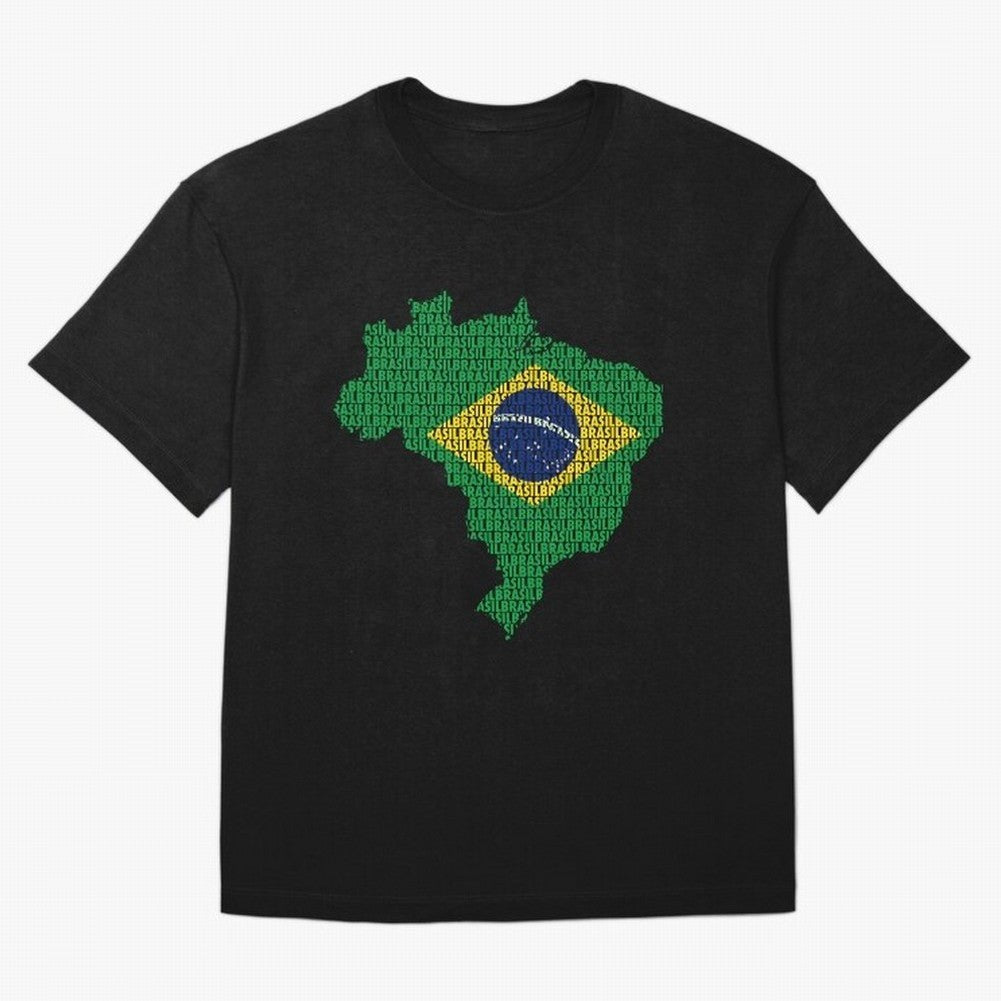 Map of Brazil (Brasil) Classic T-Shirt Celebrate the Stars of the FIFA World Cup 2026 Journey through Messi Highlights, Netherlands Pride, Goal Celebration Energy, Supporter Heritage, Football Icons and Worldwide Tournament Joy; Great for