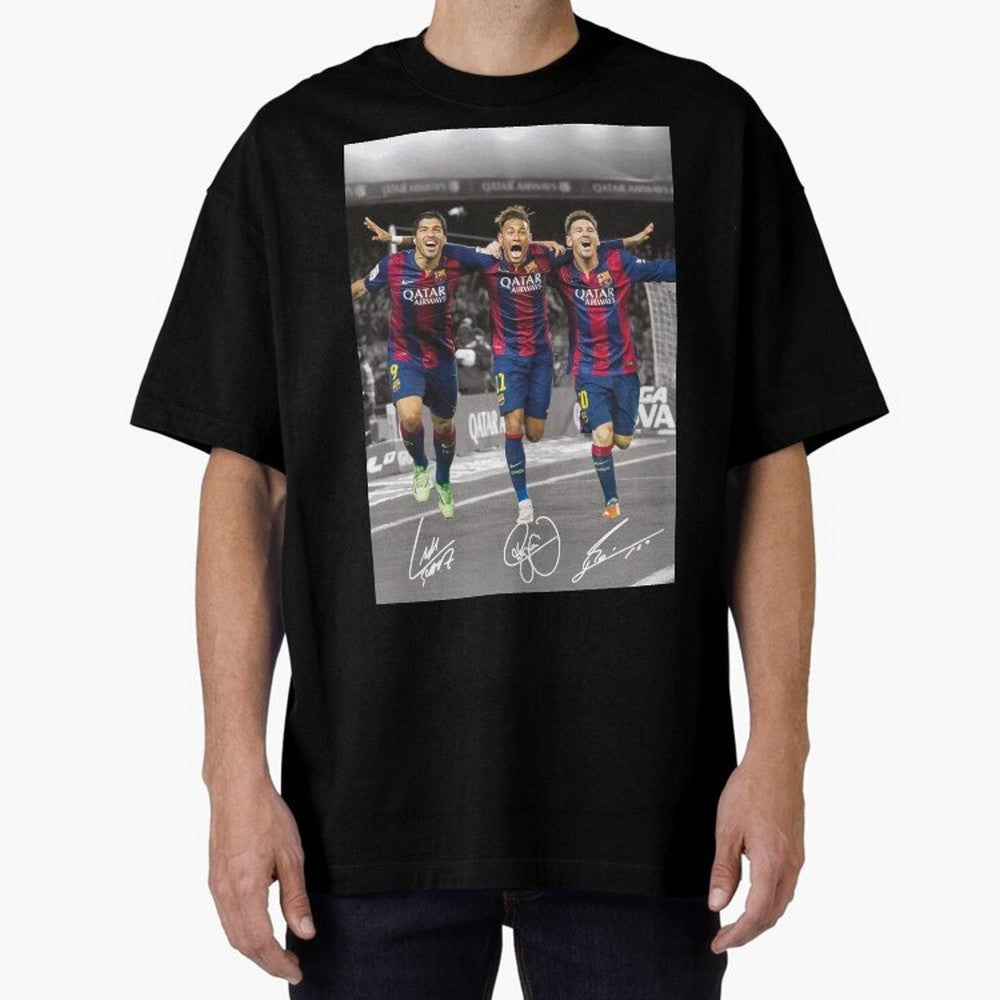 Messi Neymar Suarez Premium T-Shirt Carry the FIFA World Cup 2026 USA Canada Mexico Journey through Neymar Highlights, Argentina Pride, Worldwide Fan Energy, Dramatic Goals, Stadium Lights and Championship Celebrations; Ideal for Football Dads,