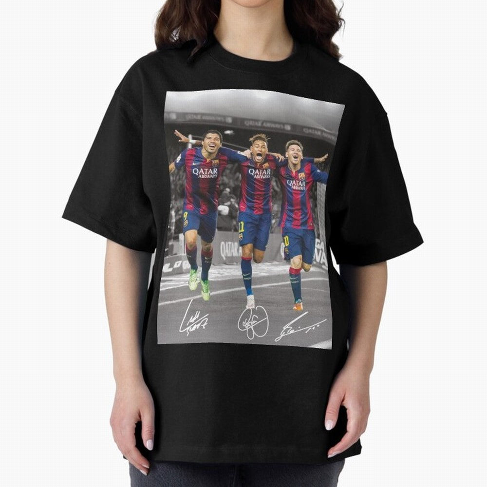 Messi Neymar Suarez Premium T-Shirt Carry the FIFA World Cup 2026 USA Canada Mexico Journey through Neymar Highlights, Argentina Pride, Worldwide Fan Energy, Dramatic Goals, Stadium Lights and Championship Celebrations; Ideal for Football Dads,