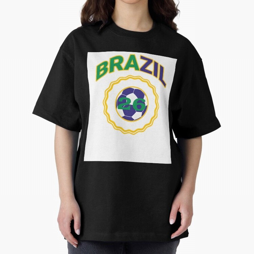 brazil 2026 world cup soccer badge Premium T-Shirt Celebrate Golden Goal Energy in FIFA World Cup 2026 USA Canada Mexico Spirit, Inspired by Brazil, Messi and Cristiano Ronaldo, Classic Soccer Heritage, Championship Pressure, Fan Loyalty and