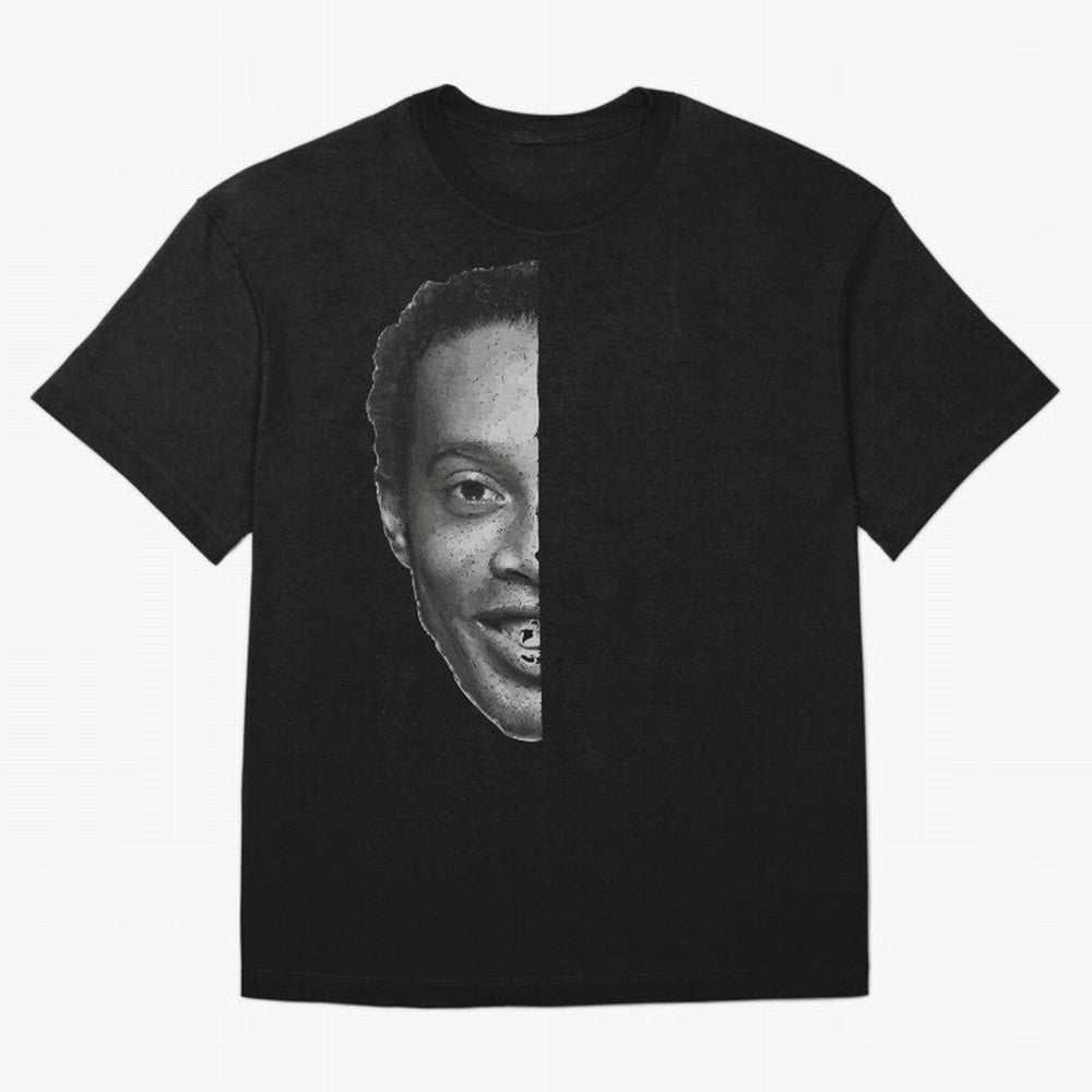 ''Football is about joy.'' Sticker - Ronaldinho Premium T-Shirt Wear the Spirit of FIFA World Cup 2026 for Fans of Messi, CR7 and Mbappe and England, France and Netherlands, Bringing Tournament Hype, Historic Matchups, Family Viewing Parties and