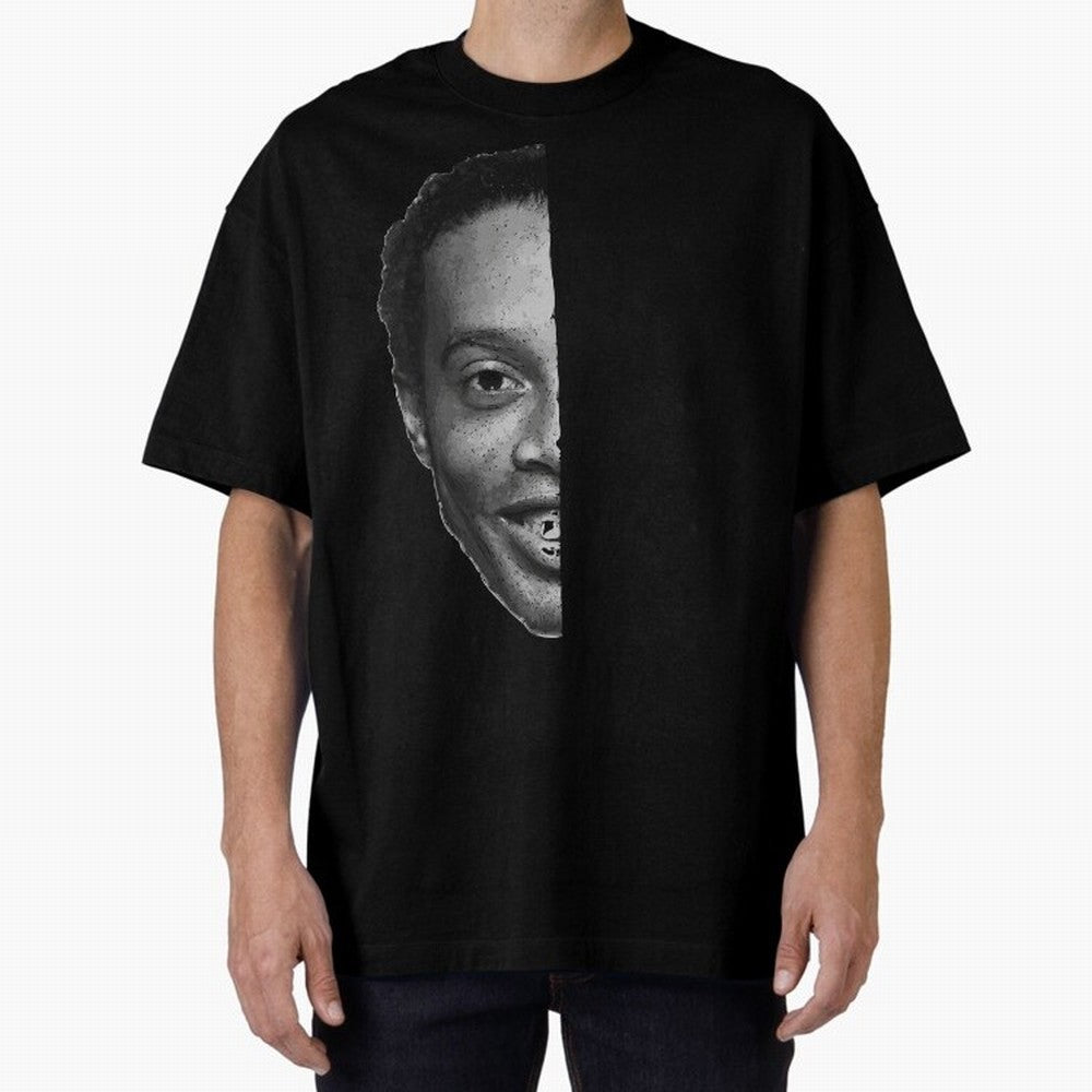 ''Football is about joy.'' Sticker - Ronaldinho Premium T-Shirt Wear the Spirit of FIFA World Cup 2026 for Fans of Messi, CR7 and Mbappe and England, France and Netherlands, Bringing Tournament Hype, Historic Matchups, Family Viewing Parties and