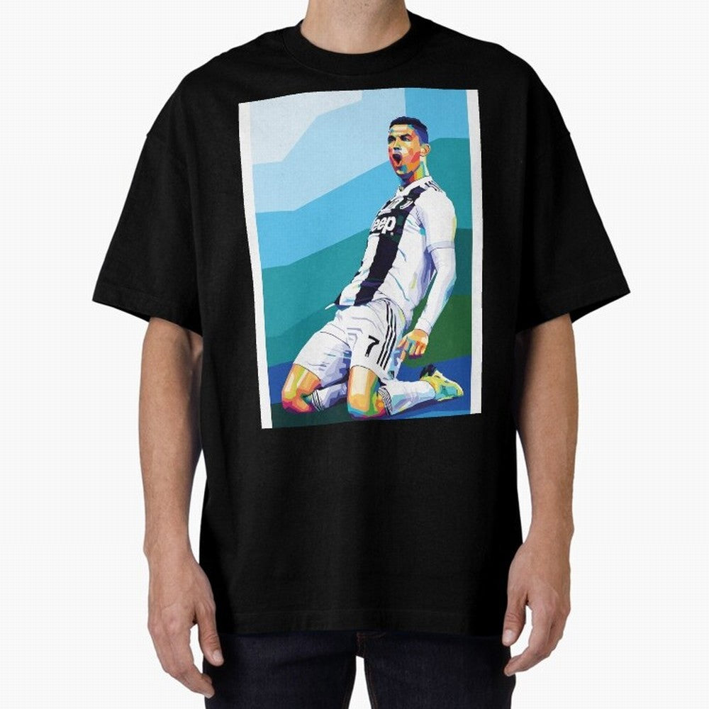Cristiano Ronaldo Celebration Pop Art Graphic T-Shirt Unlock the FIFA World Cup 2026 Journey through Haaland and Mbappe Highlights, France Pride, Vintage Soccer Flavor, Modern Football Stars, National Flags and Final Night Emotion; Created for