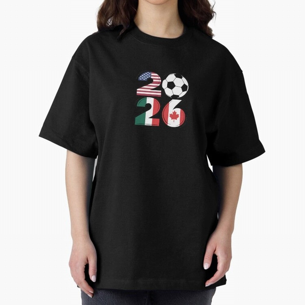 2026 soccer logo Classic T-Shirt Celebrate Global Passion for FIFA World Cup 2026 for Fans of Messi, Neymar and Mbappe and Portugal, Bringing Goal Celebration Energy, Supporter Heritage, Football Icons and Worldwide Tournament Joy; Perfect for