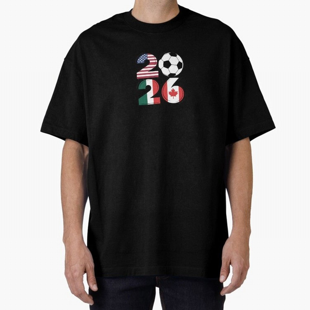 2026 soccer logo Classic T-Shirt Celebrate Global Passion for FIFA World Cup 2026 for Fans of Messi, Neymar and Mbappe and Portugal, Bringing Goal Celebration Energy, Supporter Heritage, Football Icons and Worldwide Tournament Joy; Perfect for