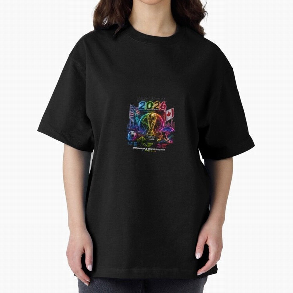 World Cup 2026 ¨C United Passion ?? | Neon Football Design Classic T-Shirt Show Fan Pride Across FIFA World Cup 2026 Centered on CR7 and Messi, Portugal, Spain and Germany Energy, Game Day Rituals, Football Legends, Country Pride and the Road to