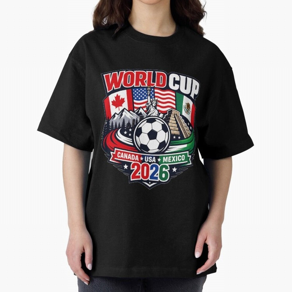 FIFA World Cup 2026 Classic T-Shirt Support Your Favorite Stars during FIFA World Cup 2026 USA Canada Mexico Highlighting Haaland, England and Germany Energy, Classic Soccer Heritage, Championship Pressure, Fan Loyalty and International Pride;