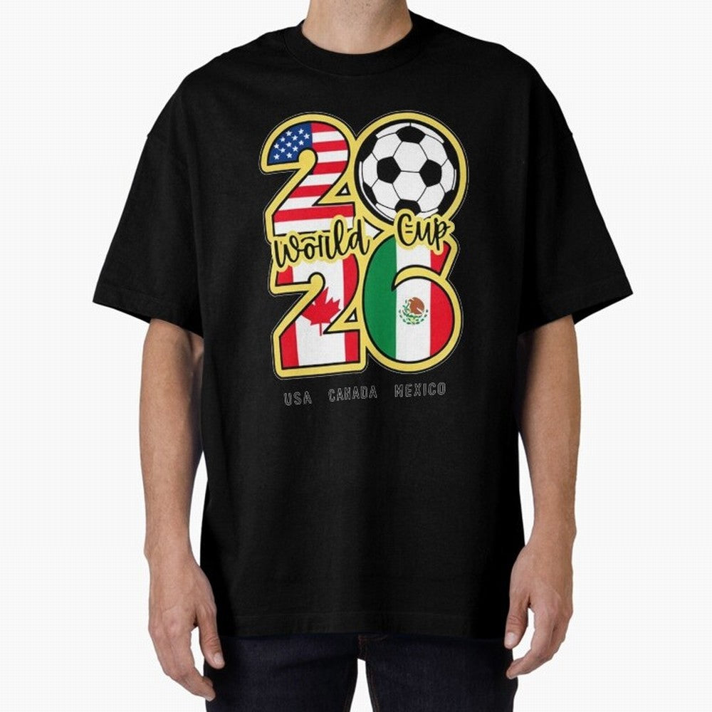 World Cup 2026, Usa Canada Mexico Football Classic T-Shirt Bring Stadium Energy to FIFA World Cup 2026 Group Stage Spirit, Filled with Argentina, Neymar, Haaland and Cristiano Ronaldo, Sports Nostalgia, International Competition, Famous Players and