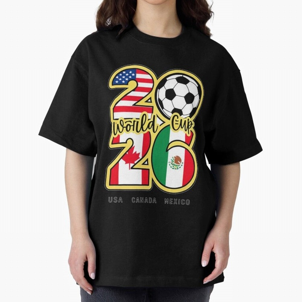 World Cup 2026, Usa Canada Mexico Football Classic T-Shirt Bring Stadium Energy to FIFA World Cup 2026 Group Stage Spirit, Filled with Argentina, Neymar, Haaland and Cristiano Ronaldo, Sports Nostalgia, International Competition, Famous Players and
