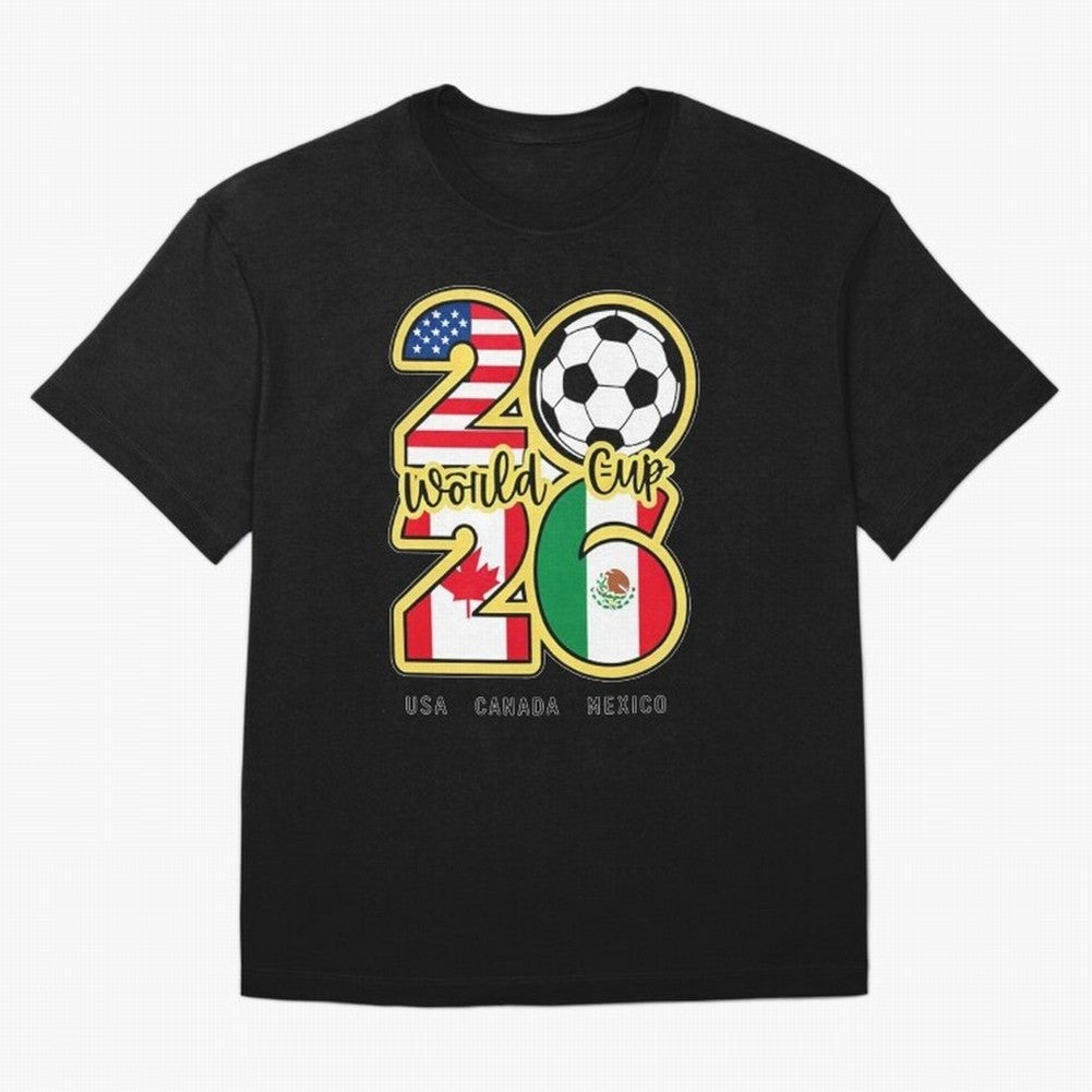 World Cup 2026, Usa Canada Mexico Football Classic T-Shirt Bring Stadium Energy to FIFA World Cup 2026 Group Stage Spirit, Filled with Argentina, Neymar, Haaland and Cristiano Ronaldo, Sports Nostalgia, International Competition, Famous Players and