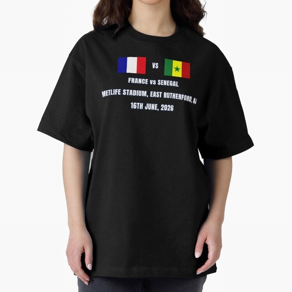 France vs Senegal 16 June 2026 ¨C Football Match Design East Rutherford Classic T-Shirt Celebrate the Magic of Match Day Hype around FIFA World Cup 2026 USA Canada Mexico, Neymar, Haaland and Cristiano Ronaldo, England and Germany, Tournament Hype,