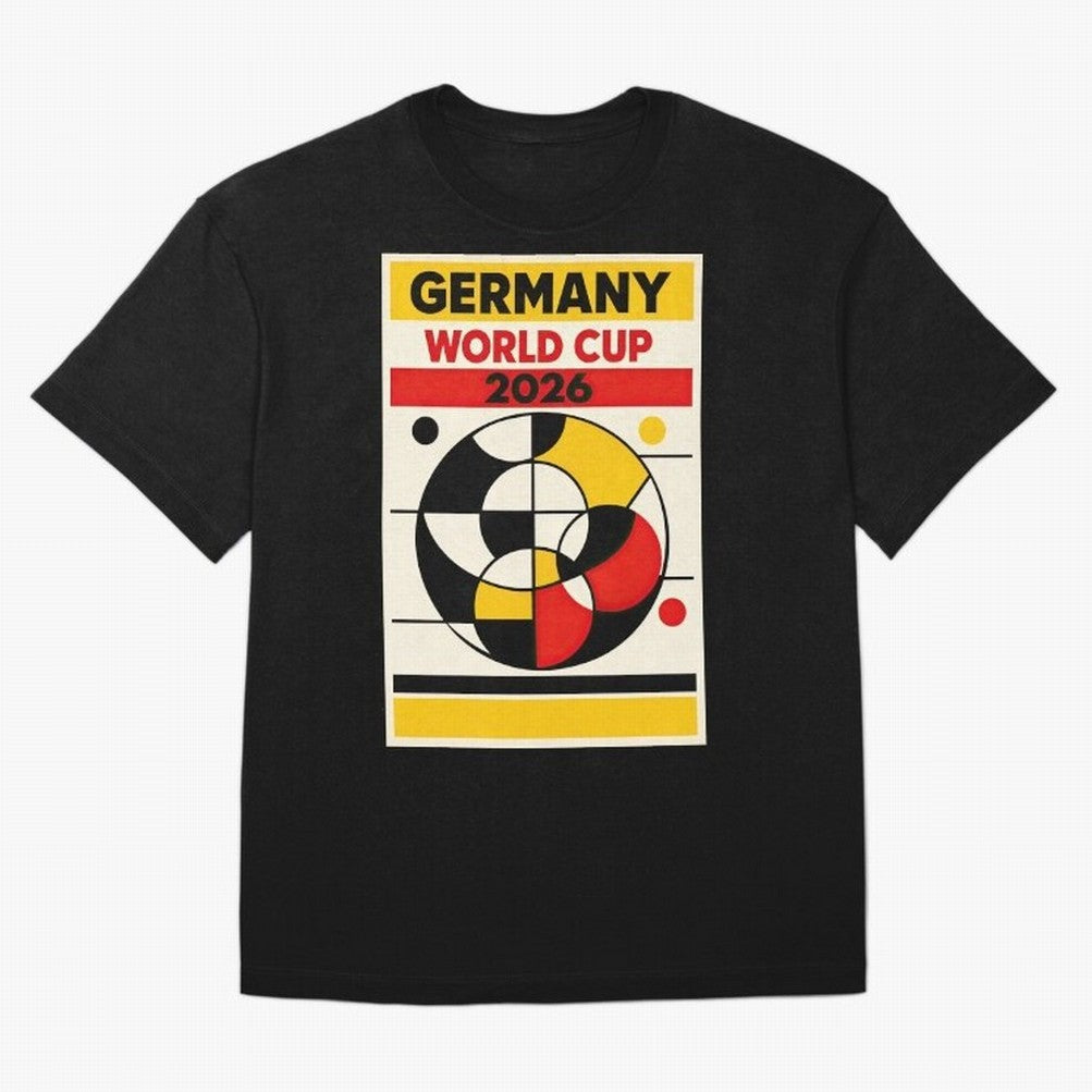 Elegant and Geometrical Germany World Cup 2026 Poster Classic T-Shirt Show Up for the Glory of FIFA World Cup 2026 USA Canada Mexico for Fans of Messi and Cristiano Ronaldo and Portugal, Bringing Football Passion, Legendary Performances, Festival