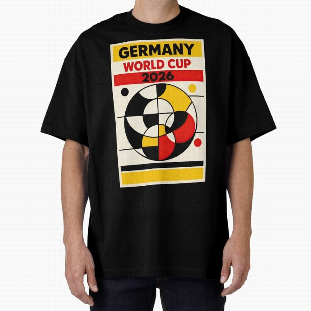 Elegant and Geometrical Germany World Cup 2026 Poster Classic T-Shirt Show Up for the Glory of FIFA World Cup 2026 USA Canada Mexico for Fans of Messi and Cristiano Ronaldo and Portugal, Bringing Football Passion, Legendary Performances, Festival