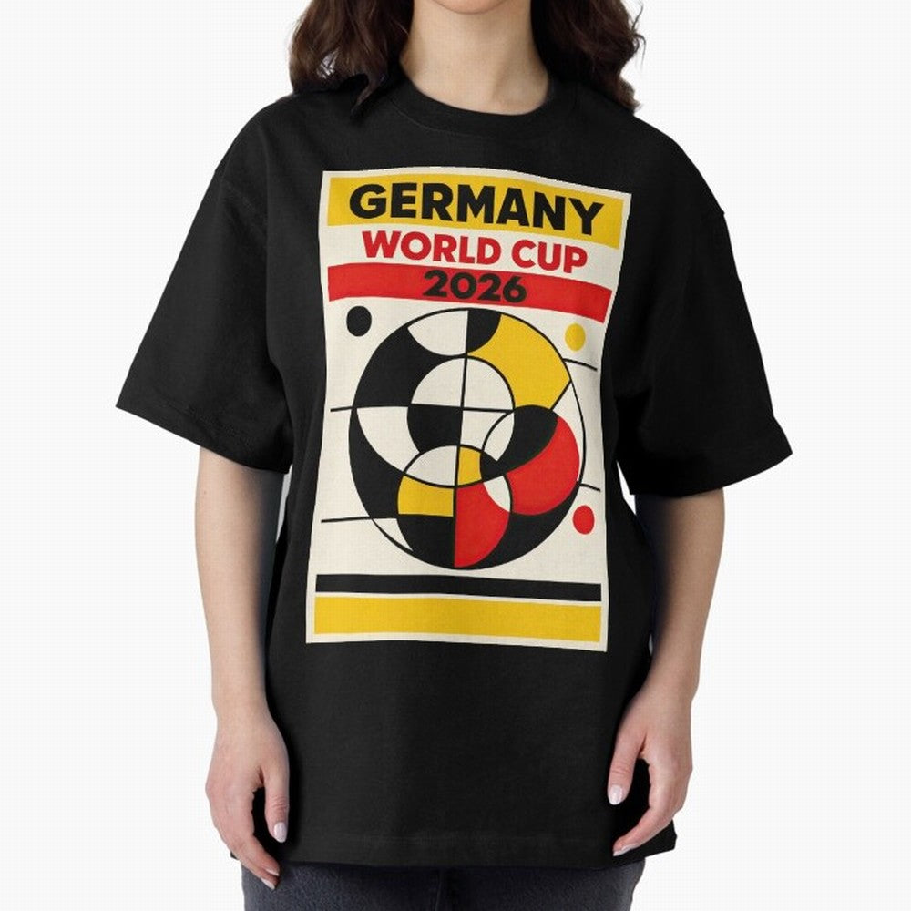 Elegant and Geometrical Germany World Cup 2026 Poster Classic T-Shirt Show Up for the Glory of FIFA World Cup 2026 USA Canada Mexico for Fans of Messi and Cristiano Ronaldo and Portugal, Bringing Football Passion, Legendary Performances, Festival