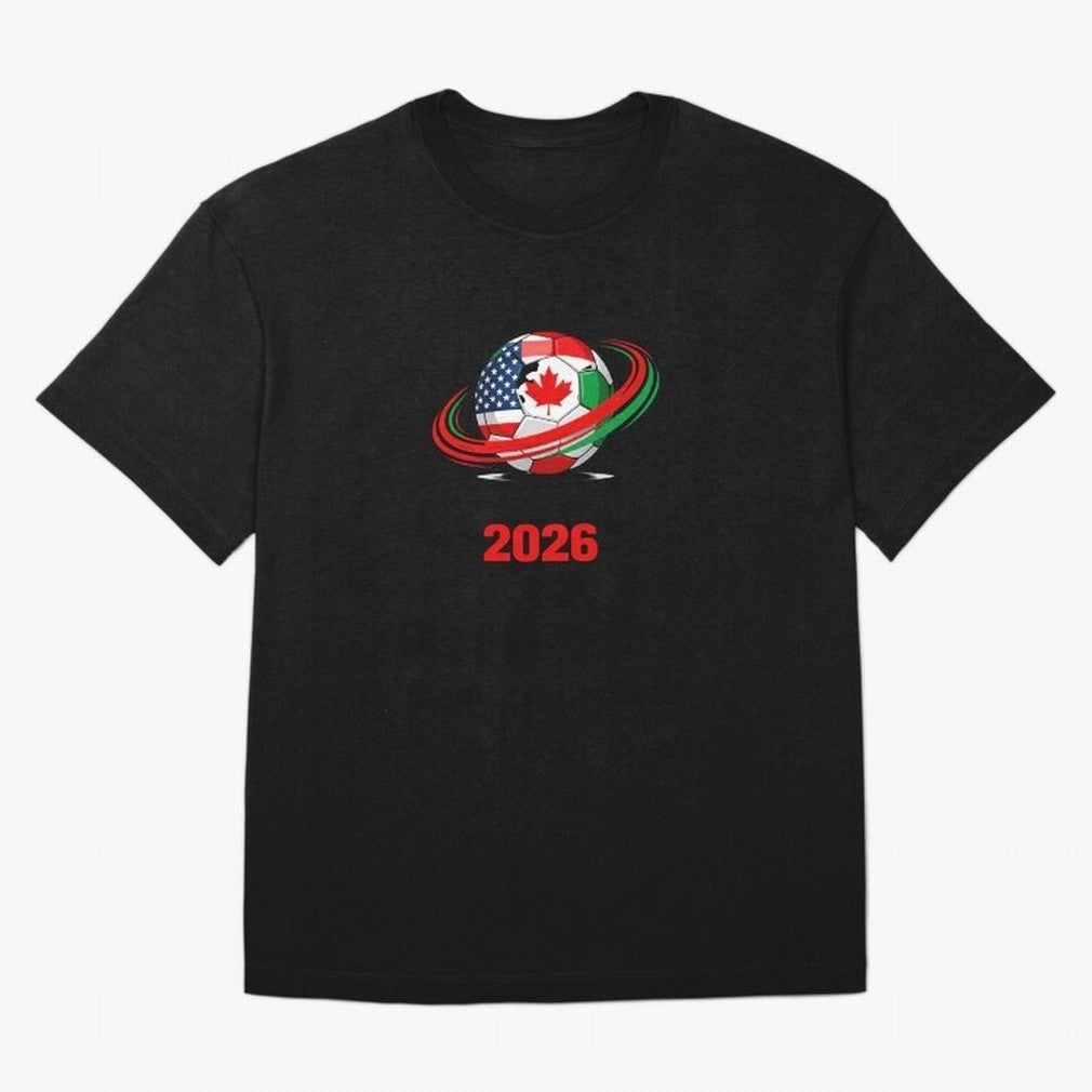 World Cup 2026, Soccer Ball, USA Canada Mexico Football Classic T-Shirt Make Every Match About Match Day Hype around FIFA World Cup 2026 USA Canada Mexico, Cristiano Ronaldo, Portugal, Spain and Germany, Soccer Culture, Superstar Moments, National