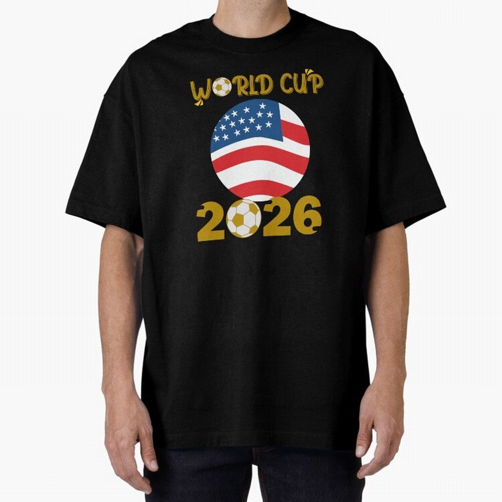 World Cup 2026 USA Soccer Design ¨C Football Fan Graphic T-Shirt Classic T-Shirt Honor the Football Icons of FIFA World Cup 2026 Group Stage Spirit, Highlighting France and Portugal, Messi, CR7 and Mbappe, Classic Soccer Heritage, Championship
