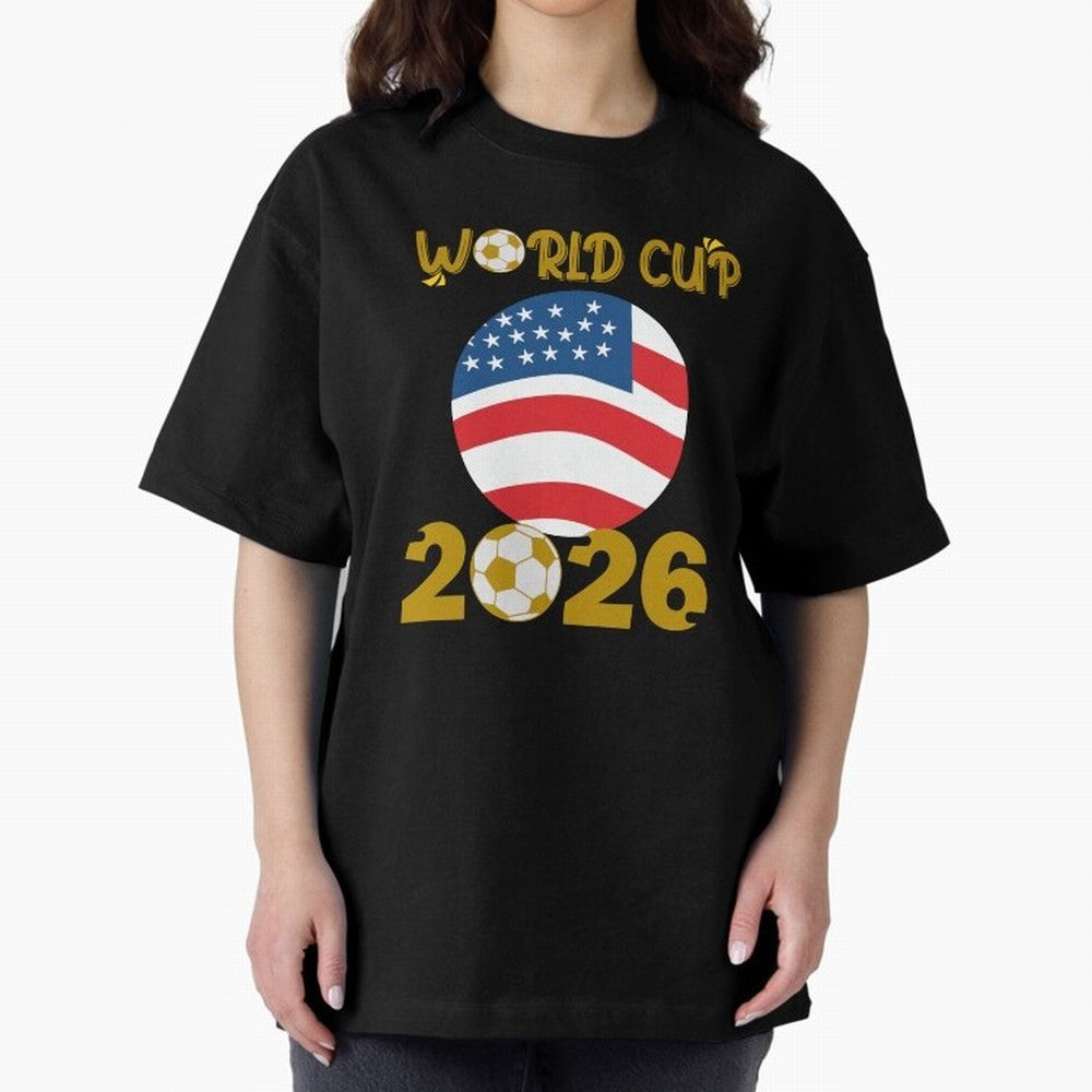 World Cup 2026 USA Soccer Design ¨C Football Fan Graphic T-Shirt Classic T-Shirt Honor the Football Icons of FIFA World Cup 2026 Group Stage Spirit, Highlighting France and Portugal, Messi, CR7 and Mbappe, Classic Soccer Heritage, Championship