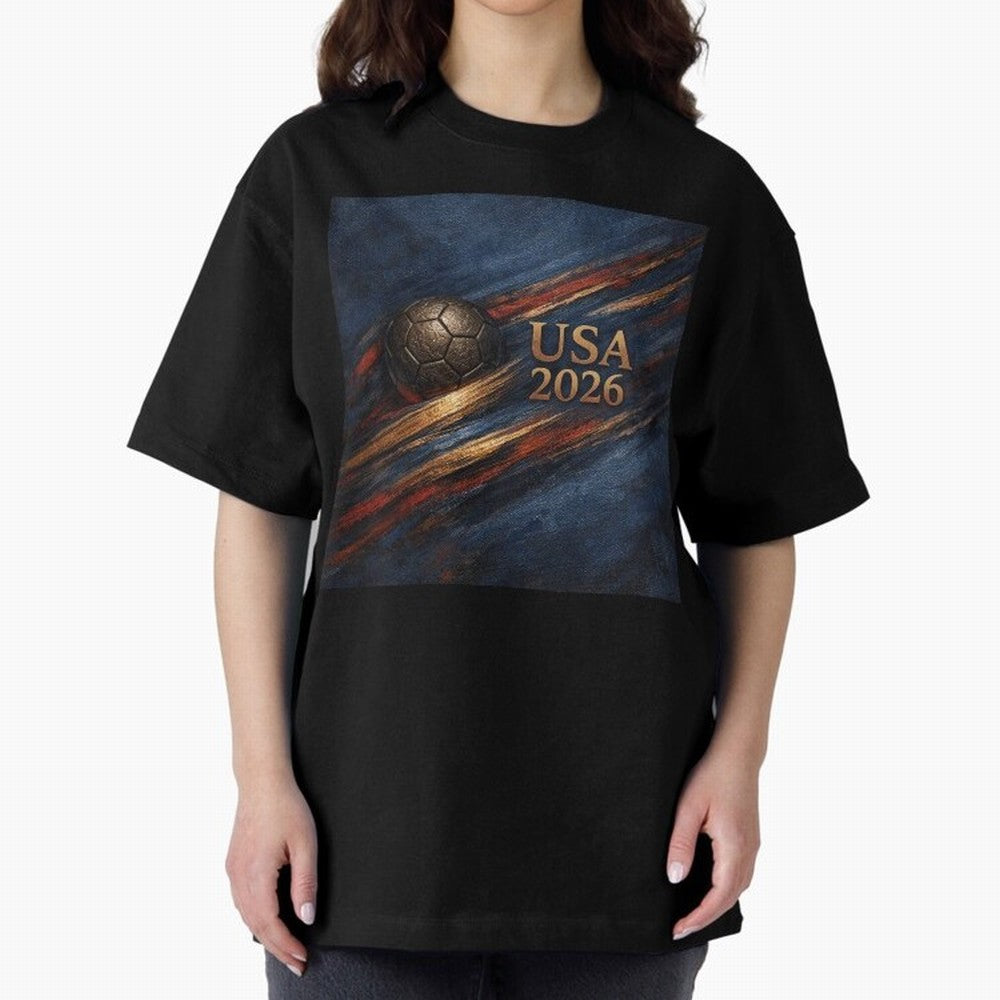 Bronze Inspired USA 2026 Soccer Theme Classic T-Shirt Bring a Vintage Feel to FIFA World Cup 2026 Group Stage Inspired by Messi and Cristiano Ronaldo, Argentina Energy, Football Festival Excitement, Trophy Ambitions, Country Rivalries and Star