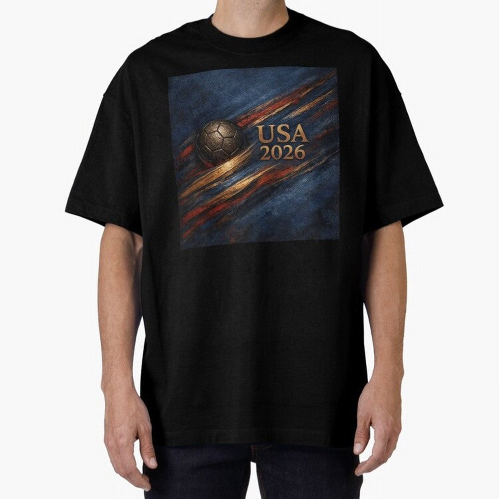 Bronze Inspired USA 2026 Soccer Theme Classic T-Shirt Bring a Vintage Feel to FIFA World Cup 2026 Group Stage Inspired by Messi and Cristiano Ronaldo, Argentina Energy, Football Festival Excitement, Trophy Ambitions, Country Rivalries and Star