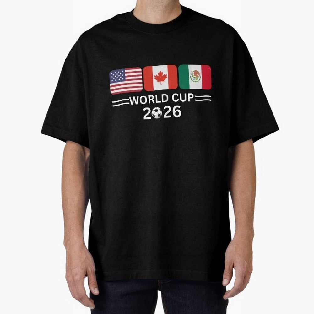Football World Cup 2026 USA Canada Mexico Soccer & Football Fan Classic T-Shirt Elevate Global Football Passion for FIFA World Cup 2026 Group Stage, Featuring Messi, CR7 and Mbappe, England, Match Day Excitement, Supporter Culture, Golden Goals and
