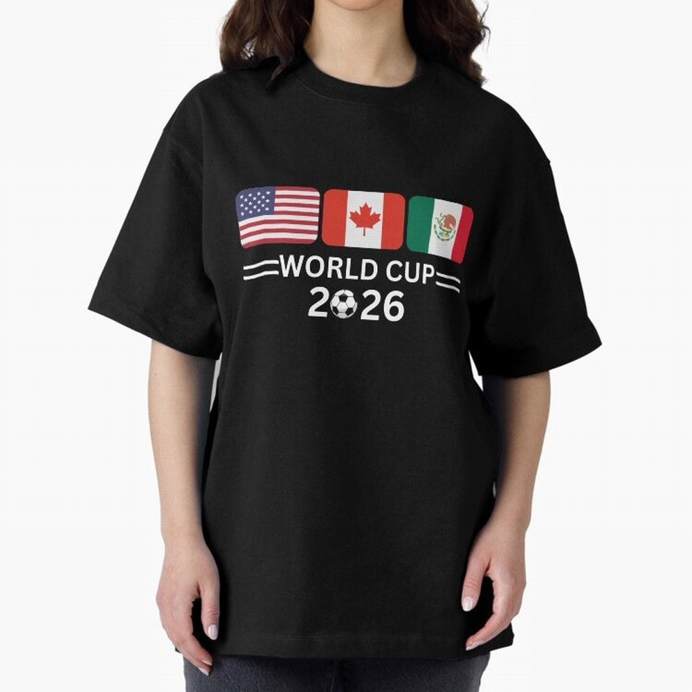 Football World Cup 2026 USA Canada Mexico Soccer & Football Fan Classic T-Shirt Elevate Global Football Passion for FIFA World Cup 2026 Group Stage, Featuring Messi, CR7 and Mbappe, England, Match Day Excitement, Supporter Culture, Golden Goals and