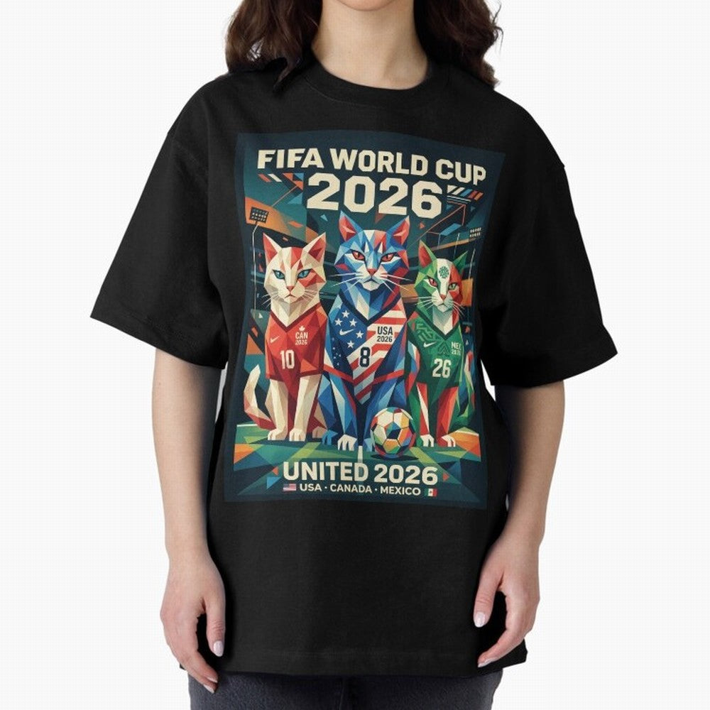 The Cats Football World Cup Classic T-Shirt Bring Global Tournament Vibes to FIFA World Cup 2026 USA Canada Mexico Connected to Cristiano Ronaldo, Haaland and CR7, France and Portugal Energy, Vintage Soccer Flavor, Modern Football Stars, National