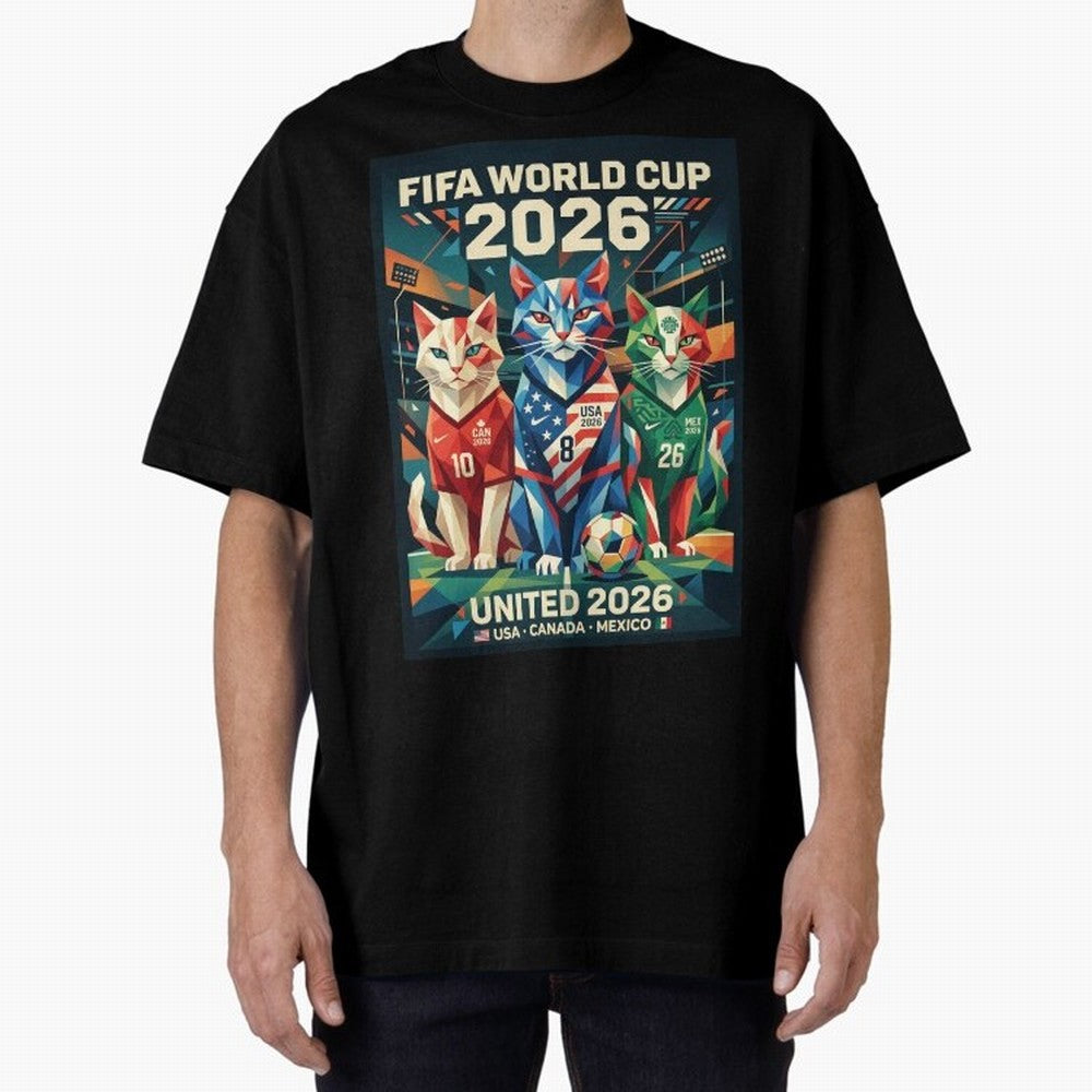 The Cats Football World Cup Classic T-Shirt Bring Global Tournament Vibes to FIFA World Cup 2026 USA Canada Mexico Connected to Cristiano Ronaldo, Haaland and CR7, France and Portugal Energy, Vintage Soccer Flavor, Modern Football Stars, National