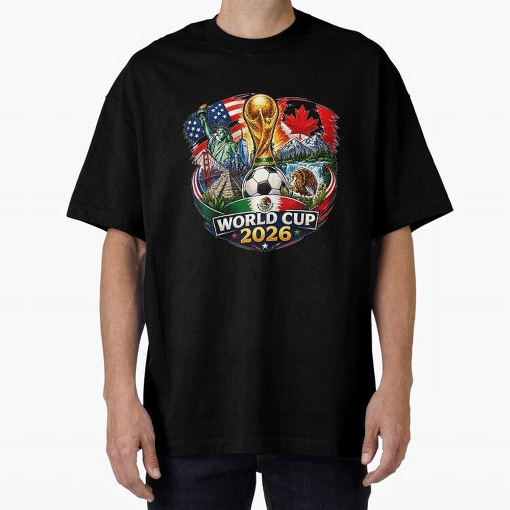 World Football 2026 USA Canada Mexico ¨C Soccer Fan Design Retro Travel Style Classic T-Shirt Represent the Passion of Match Day Hype around FIFA World Cup 2026 USA Canada Mexico, Cristiano Ronaldo, Haaland and CR7, England, Global Supporter