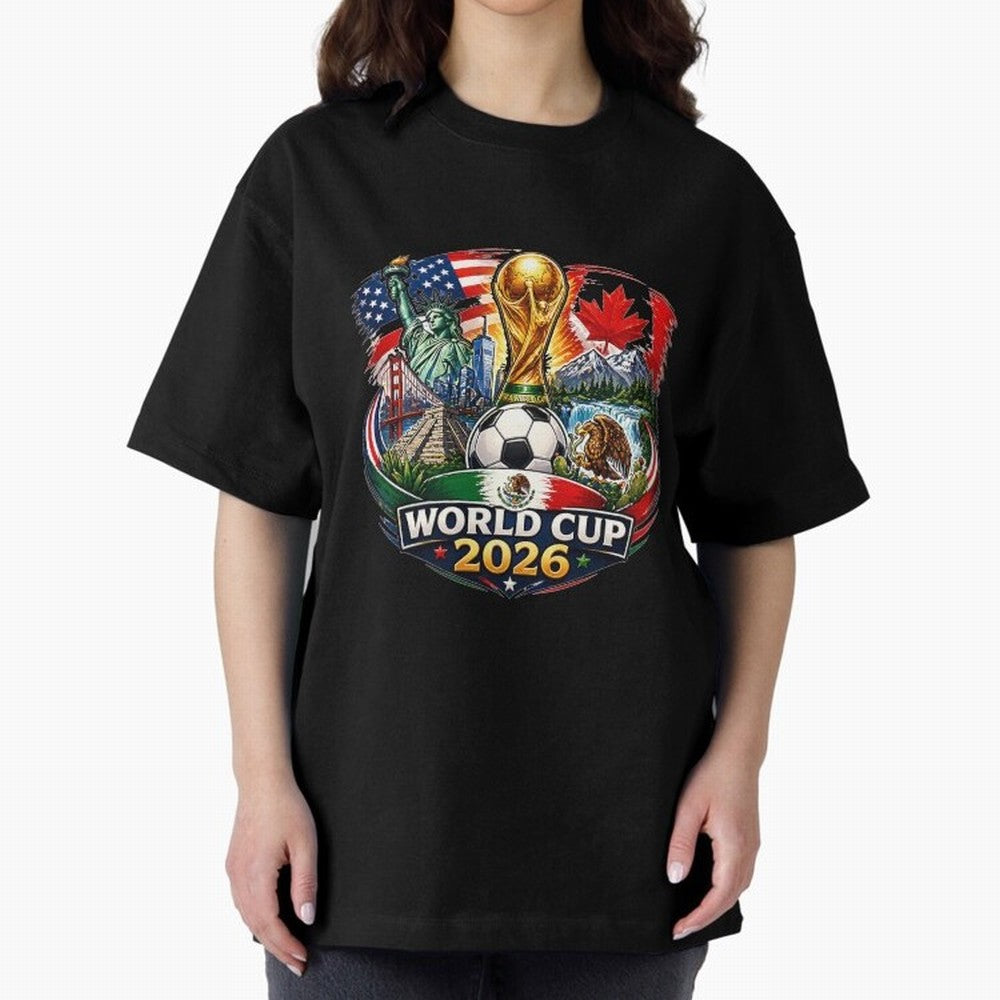 World Football 2026 USA Canada Mexico ¨C Soccer Fan Design Retro Travel Style Classic T-Shirt Represent the Passion of Match Day Hype around FIFA World Cup 2026 USA Canada Mexico, Cristiano Ronaldo, Haaland and CR7, England, Global Supporter