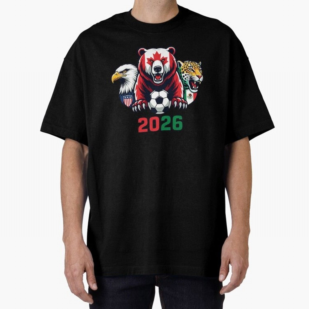 World Cup 2026 USA Canada Mexico Host Mascots Classic T-Shirt Celebrate the Stars of FIFA World Cup 2026 USA Canada Mexico for Fans of Messi and Germany, Bringing Football Festival Excitement, Trophy Ambitions, Country Rivalries and Star Player