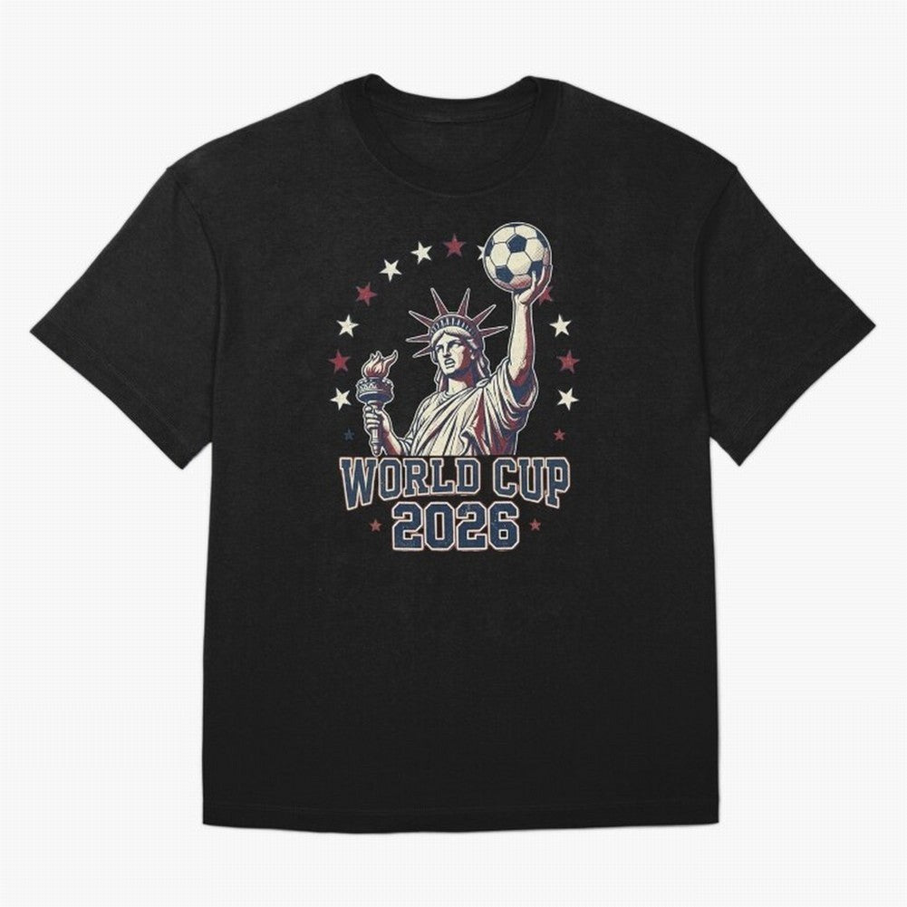World Cup 2026 USA Soccer Statue Liberty Classic T-Shirt Carry the FIFA World Cup 2026 Journey through Neymar Highlights, Argentina and Brazil Pride, Tournament Hype, Historic Matchups, Family Viewing Parties and Global Sports Pride; Built for