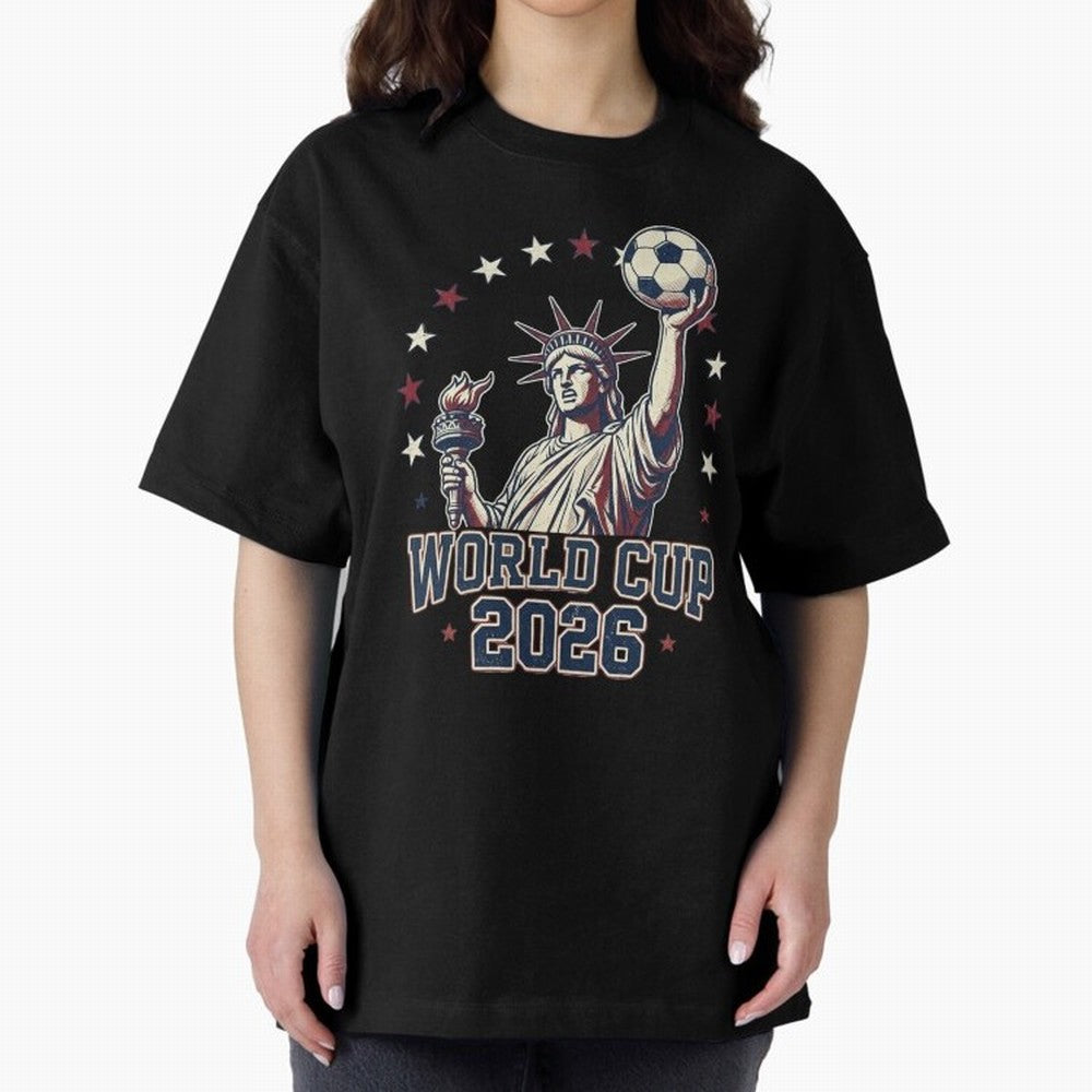World Cup 2026 USA Soccer Statue Liberty Classic T-Shirt Carry the FIFA World Cup 2026 Journey through Neymar Highlights, Argentina and Brazil Pride, Tournament Hype, Historic Matchups, Family Viewing Parties and Global Sports Pride; Built for