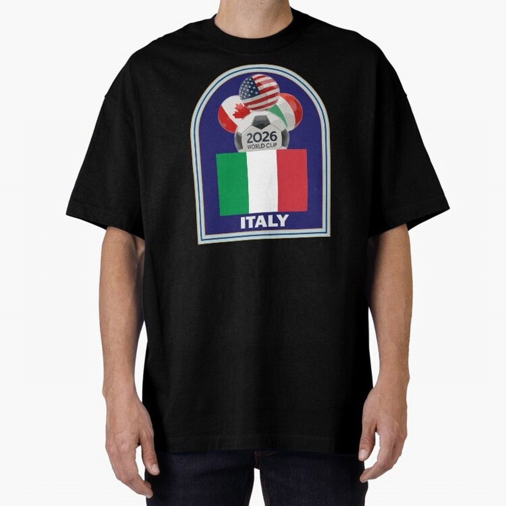 Italy 2026 Soccer T-shirt Classic T-Shirt Join Supporters Worldwide for Match Day Hype around FIFA World Cup 2026 USA Canada Mexico, Mbappe and Neymar, Argentina and Brazil, Vintage Soccer Flavor, Modern Football Stars, National Flags and Final