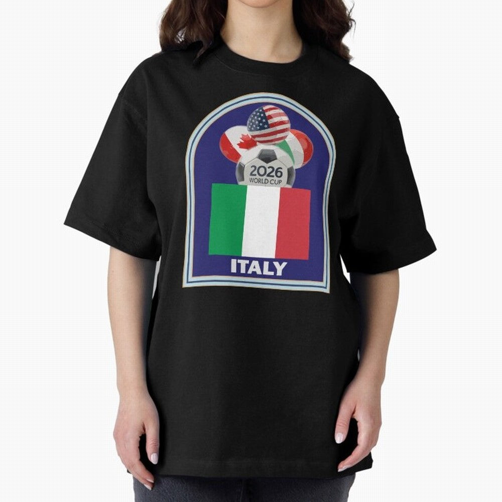Italy 2026 Soccer T-shirt Classic T-Shirt Join Supporters Worldwide for Match Day Hype around FIFA World Cup 2026 USA Canada Mexico, Mbappe and Neymar, Argentina and Brazil, Vintage Soccer Flavor, Modern Football Stars, National Flags and Final