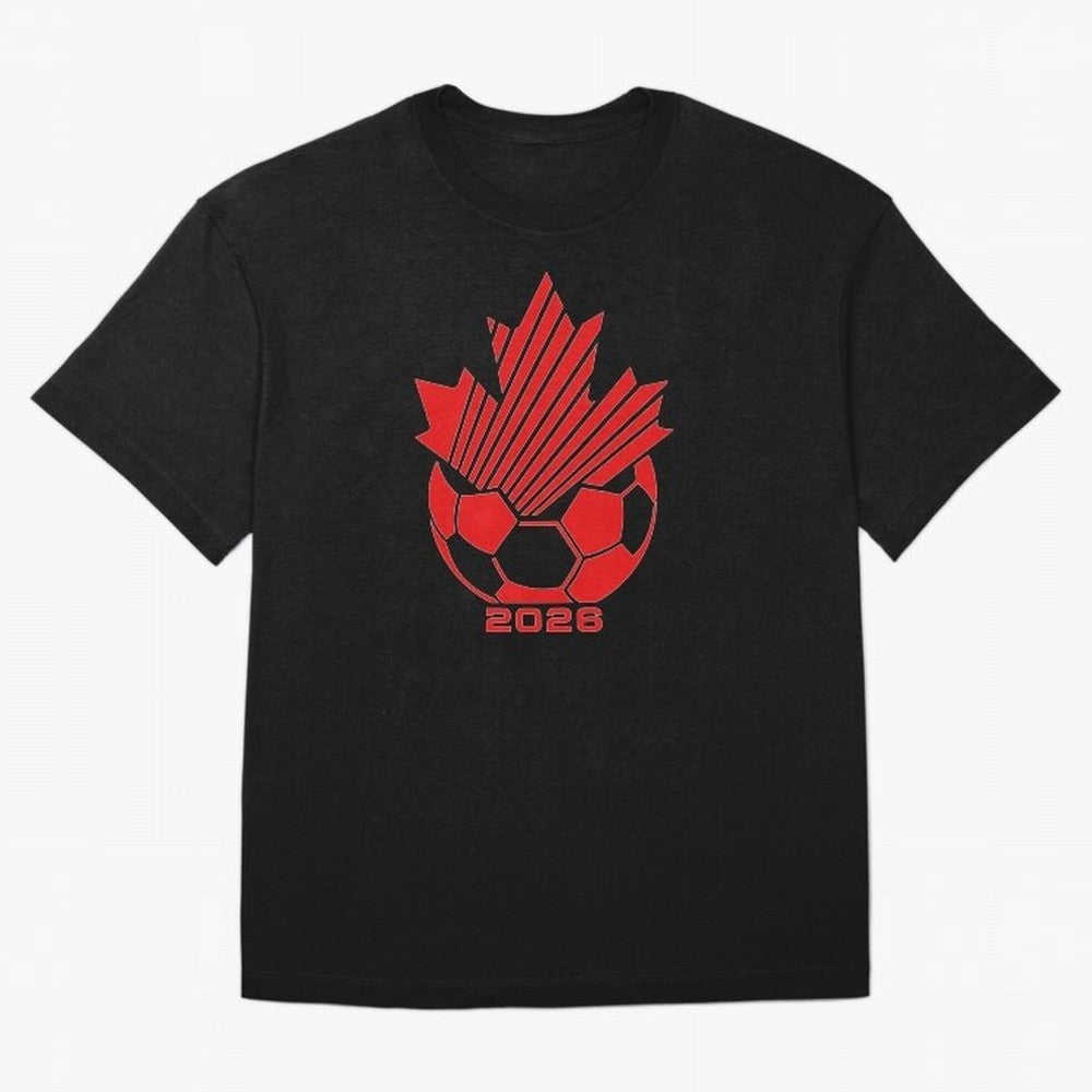 Red Maple Leaf Soccer 2026 Emblem Classic T-Shirt Represent Fans Who Live for the FIFA World Cup 2026 Group Stage Journey through Cristiano Ronaldo, Haaland and CR7 Highlights, France Pride, Stadium Memories, Football Loyalty, International Chants