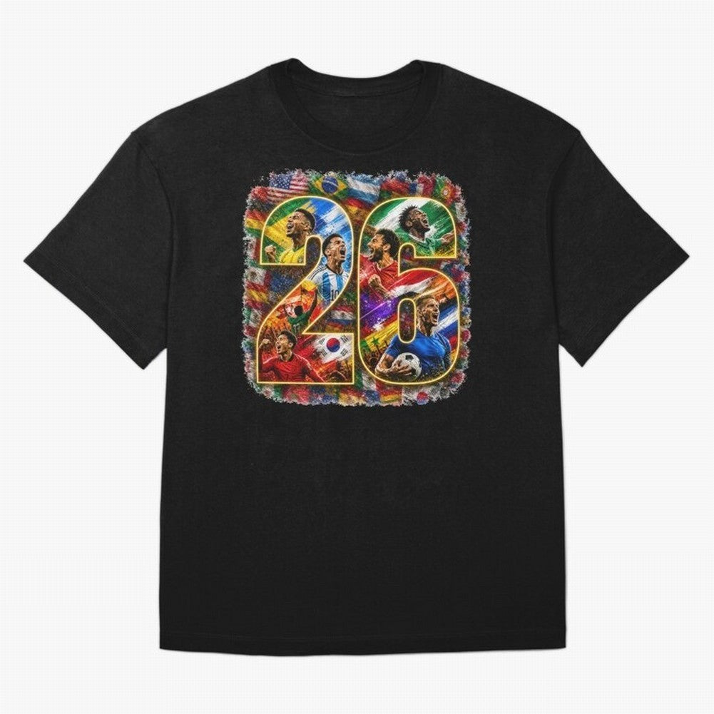 International Global Flags Soccer Football Classic T-Shirt Turn Every Weekend Toward Global Football Passion for FIFA World Cup 2026 Group Stage, Centered on Haaland and Mbappe, France, Stadium Chants, National Pride, Trophy Dreams and