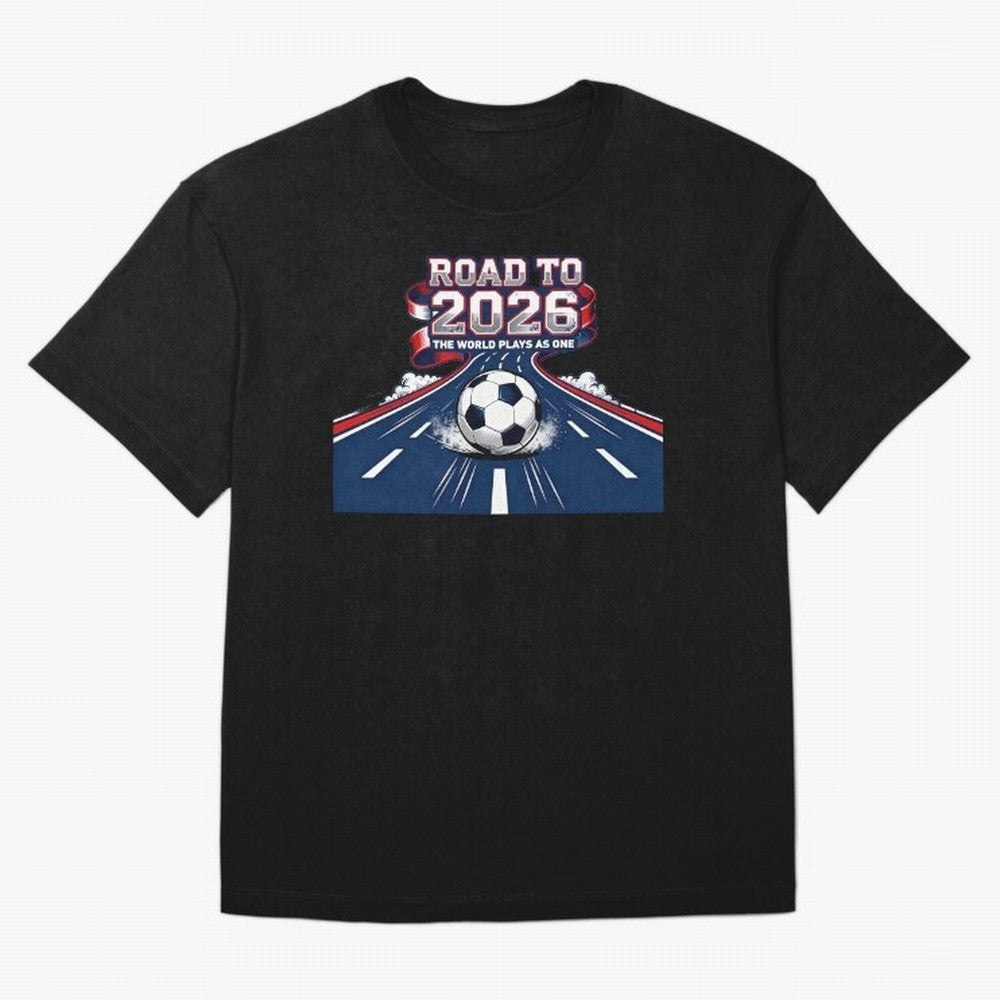 Road to 2026 ¨C The World Plays as One Classic T-Shirt Celebrate Classic Football Spirit in the FIFA World Cup 2026 Group Stage Journey through Mbappe Highlights, Argentina, France and Brazil Pride, Sports Nostalgia, International Competition,