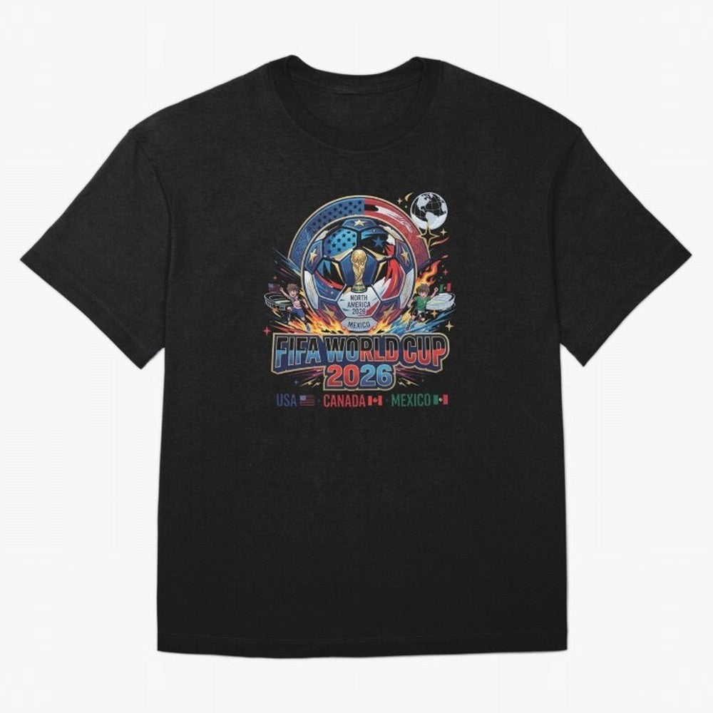 FIFA World Cup 2026 North America - USA Canada Mexico Soccer Classic T-Shirt Support FIFA World Cup 2026 for Fans of CR7 and Messi and Portugal, Spain and Germany, Bringing Football History, Final Match Energy, Crowd Noise and Once in a Lifetime