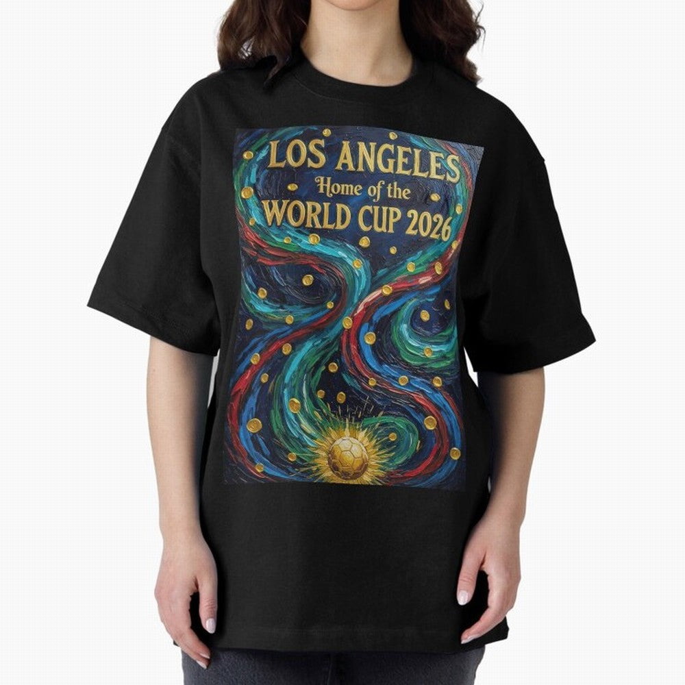 Los Angeles Home of the World Cup 2026 Soccer Fan ¡ª Moody Jewel Art Print Classic T-Shirt Embrace Global Football Passion for FIFA World Cup 2026, Capturing Mbappe and Neymar, Brazil, Portugal and Argentina, Retro Football Energy, Iconic