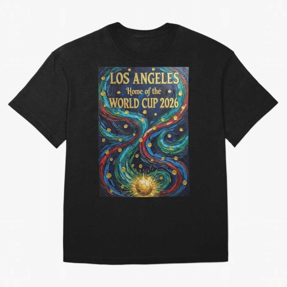Los Angeles Home of the World Cup 2026 Soccer Fan ¡ª Moody Jewel Art Print Classic T-Shirt Embrace Global Football Passion for FIFA World Cup 2026, Capturing Mbappe and Neymar, Brazil, Portugal and Argentina, Retro Football Energy, Iconic