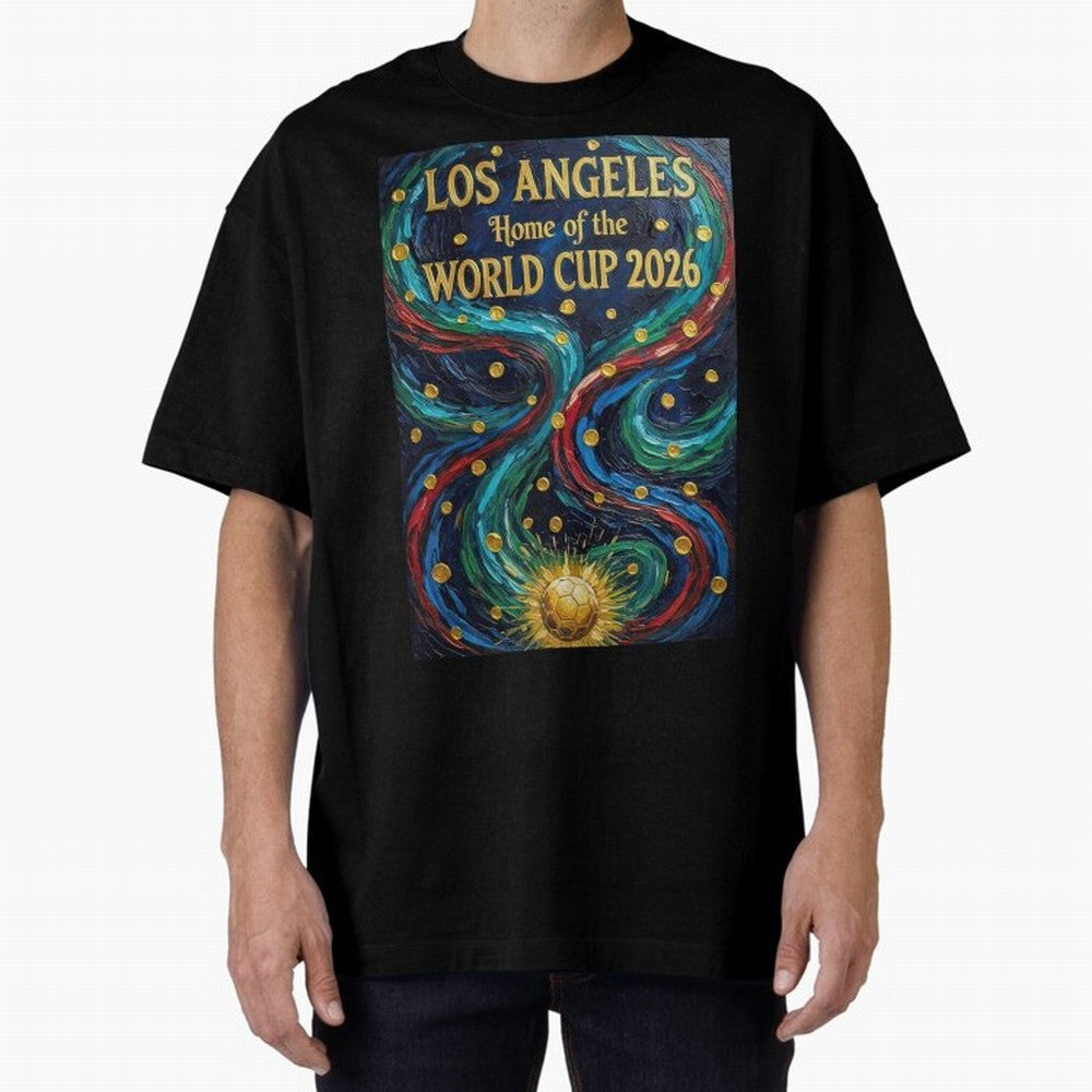 Los Angeles Home of the World Cup 2026 Soccer Fan ¡ª Moody Jewel Art Print Classic T-Shirt Embrace Global Football Passion for FIFA World Cup 2026, Capturing Mbappe and Neymar, Brazil, Portugal and Argentina, Retro Football Energy, Iconic