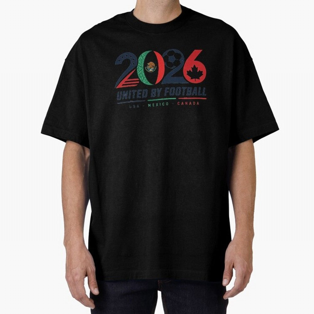United by Football 2026 Soccer Design Classic T-Shirt Cheer for Global Football Passion for FIFA World Cup 2026, Connected to Mbappe and Neymar, Brazil, Portugal and Argentina, Vintage Soccer Flavor, Modern Football Stars, National Flags and Final