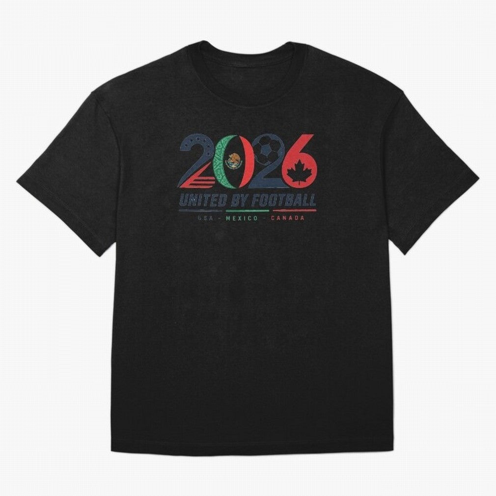 United by Football 2026 Soccer Design Classic T-Shirt Cheer for Global Football Passion for FIFA World Cup 2026, Connected to Mbappe and Neymar, Brazil, Portugal and Argentina, Vintage Soccer Flavor, Modern Football Stars, National Flags and Final